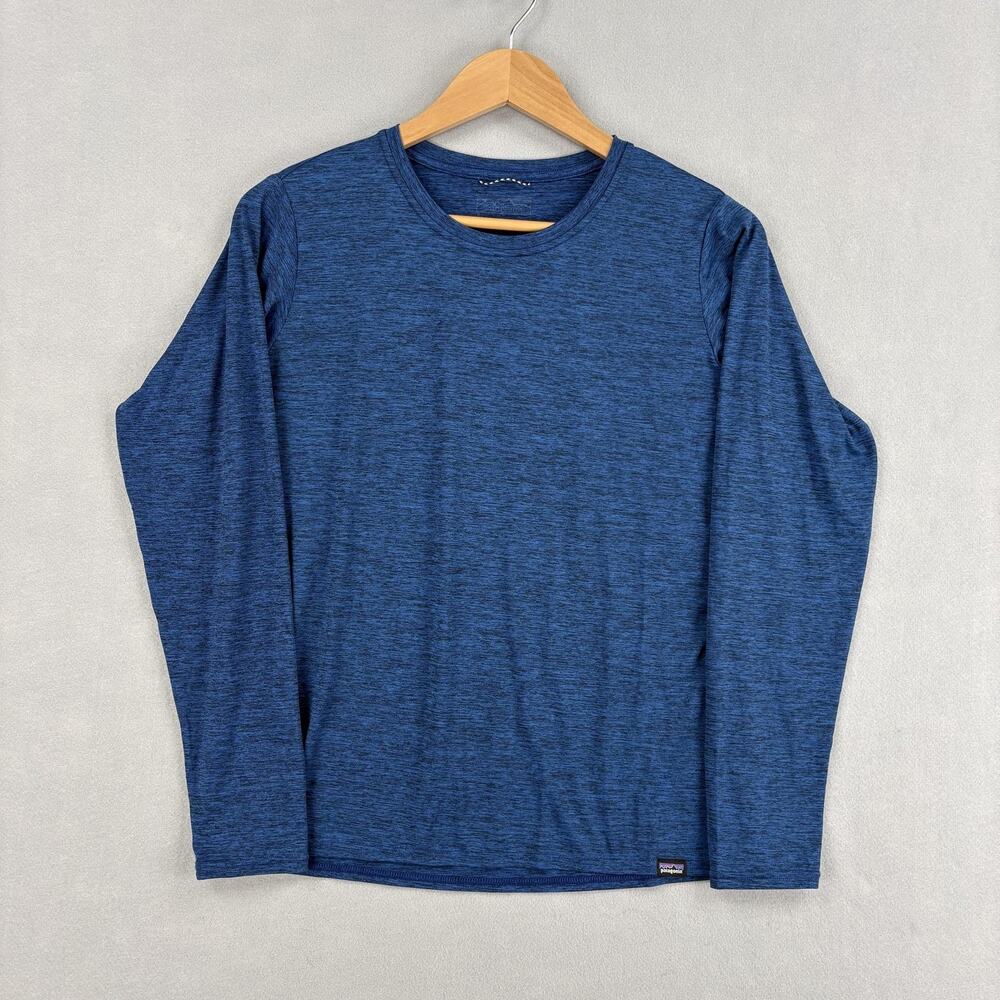 Patagonia Capilene Cool Daily Shirt Womens Medium Blue Long Sleeve Lightweight